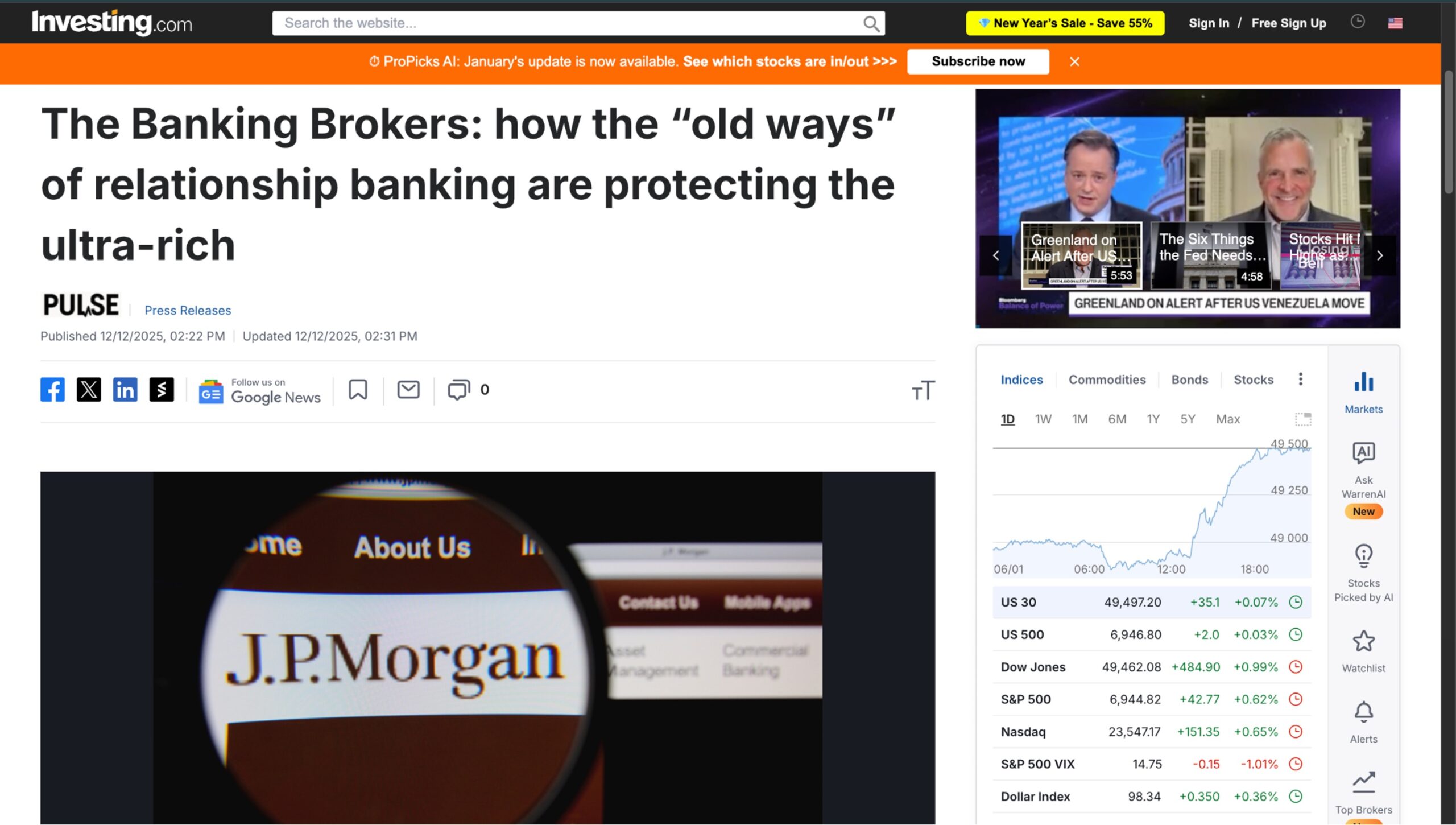 Articolo scritto su Investing.com sull’introduzione bancaria e il lavoro di GloboBanks