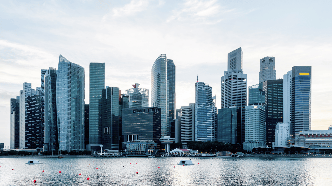 Singapore banking skyline