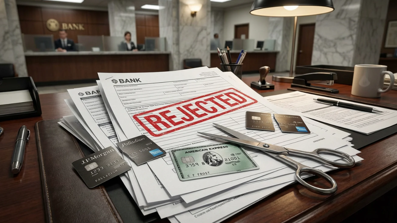 Rappresentazione grafica di conto bancario chiuso per rischio reputazionale e valutazione interna